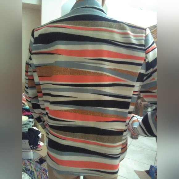 BNWT VINTAGE JACKET CROPPED BY PECK & PECK SZ. 8 MULTI COLORS PINK BLACK ETC SZ8 - Picture 3 of 7